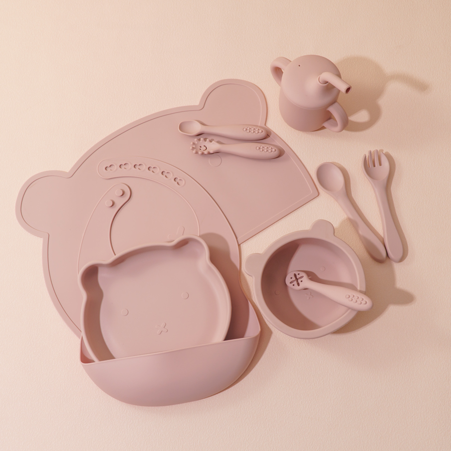 Baby Food Dinner - Juego de alimentación de silicona para