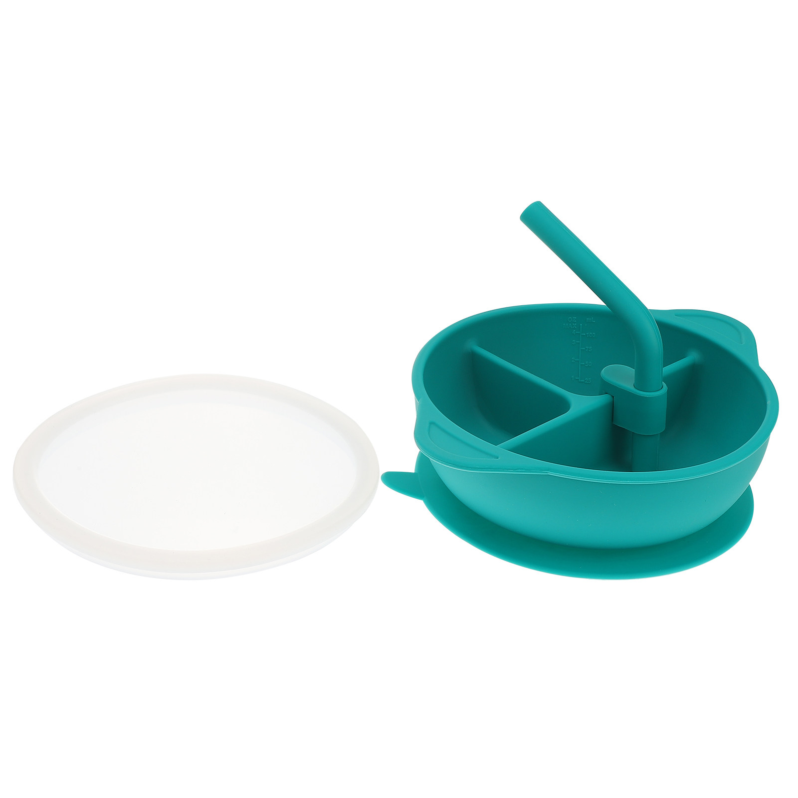 Baby Food Dinner - Plato de silicona antirrotura para bebé,