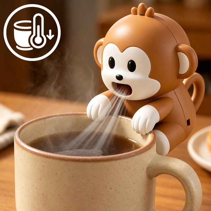 Baby Food Home - Ventilador Portátil con Forma de Mono