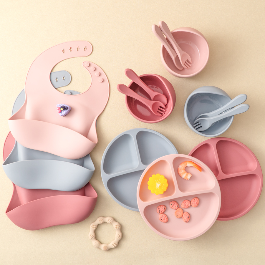 Baby Food Dinner - Juego de alimentación de silicona para