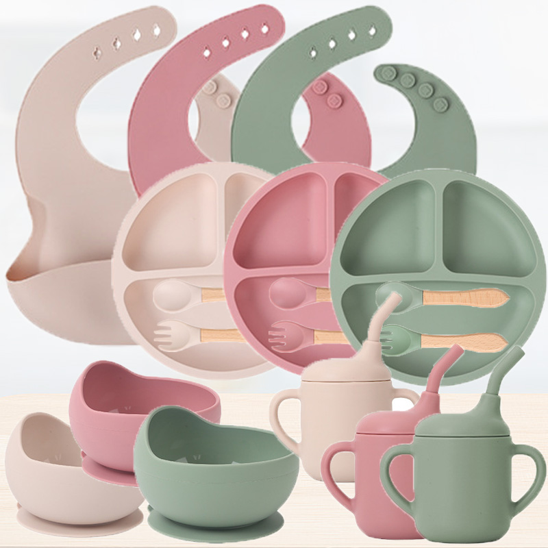 Baby Food Set - Juego de vajilla de silicona para