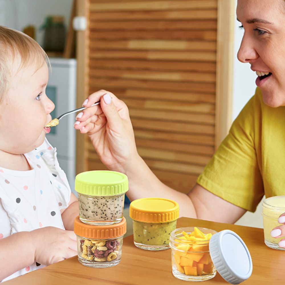 Baby Food Jars Glass - Juego de 6 Frascos de Vidrio