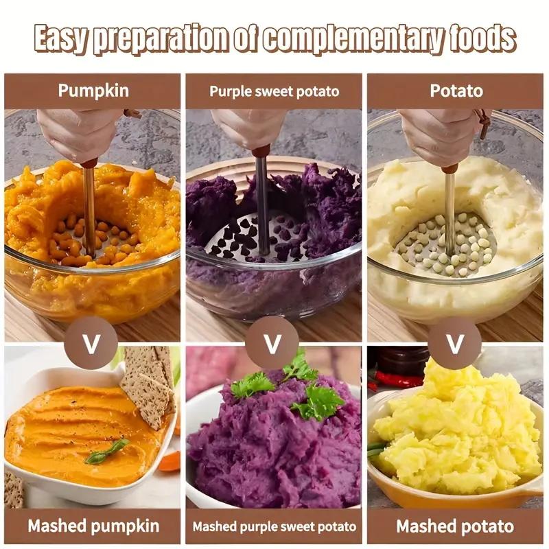 Baby Food With Sweet Potato - Prensa de Papas de Acero Inoxidable