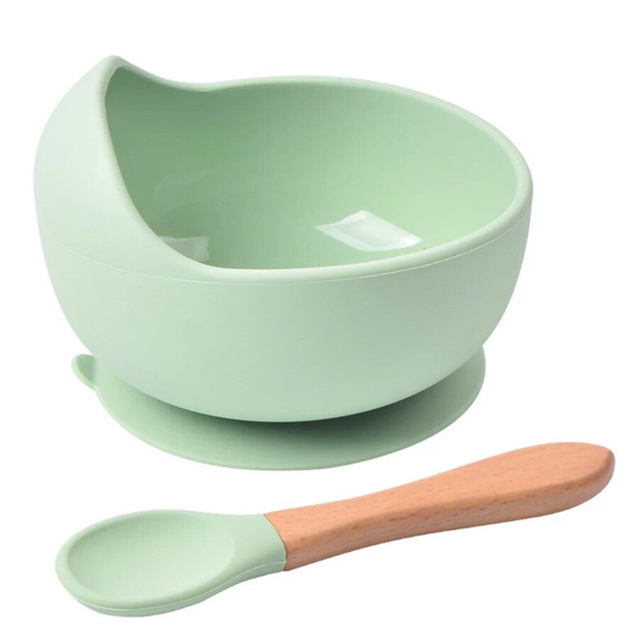 Baby Food Dinner - Cuenco de alimentación de silicona a