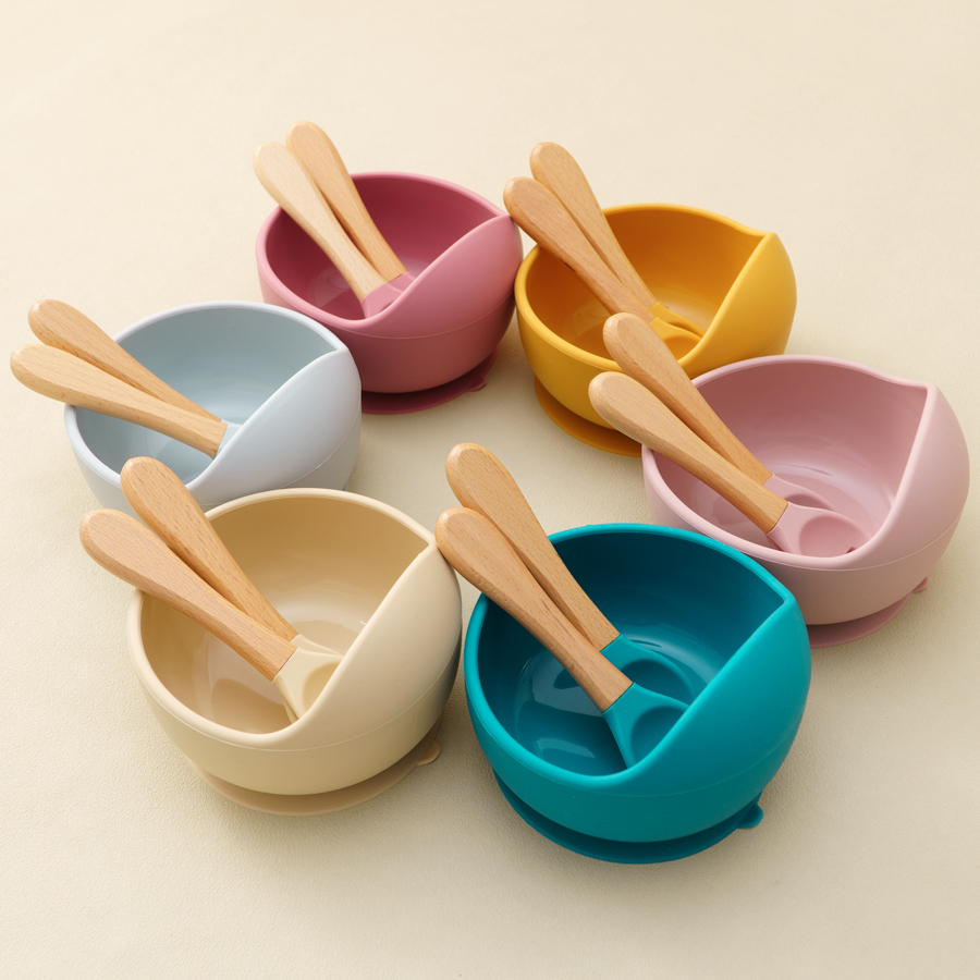 Baby Food Dinner - Mamaplan-Juego de alimentación de silicona para