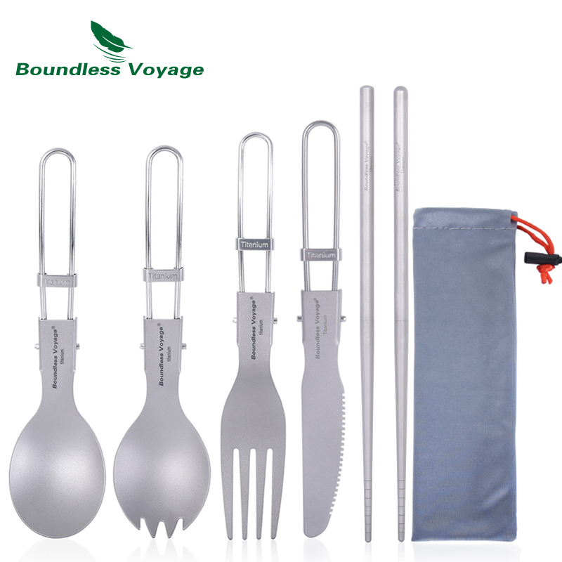 Weaning Spoon Set - Cubiertos de titanio para acampar, cuchara