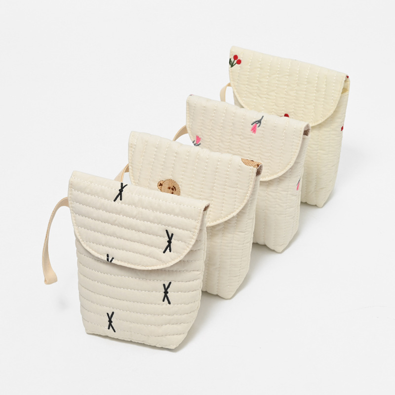 Baby Food Bottle - Bolsa de pañales de algodón bordada