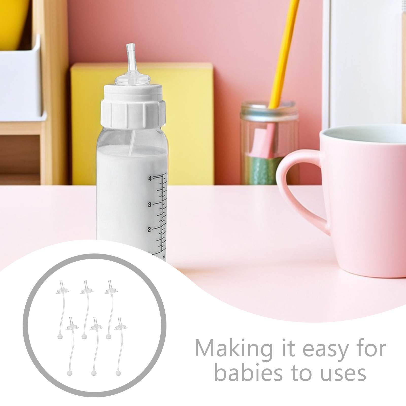Baby Food Bottle - Juego de 6 pajitas de repuesto