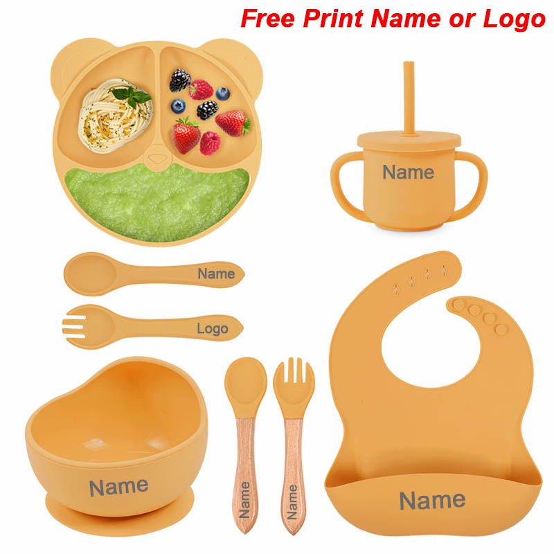 Baby Food Dinner - Juego de alimentación de silicona para