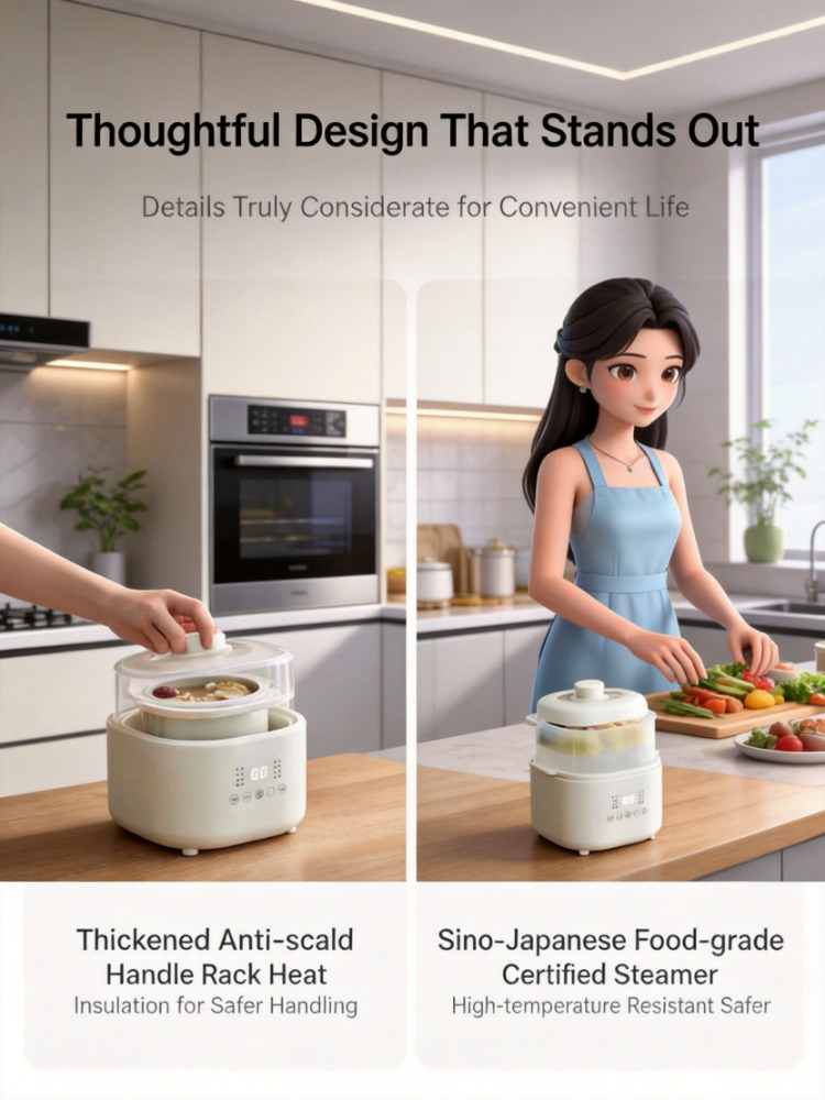 Olla Eléctrica Pequeña de 220V - Baby Food Home reseña y precio