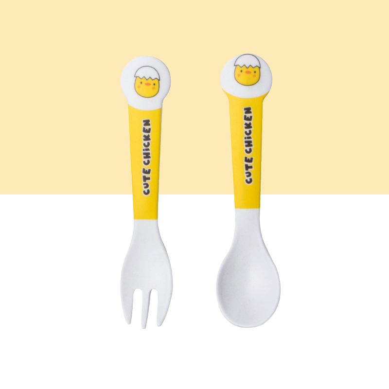 Juego de vajilla de fibra de b - Weaning Spoon Set reseña y precio