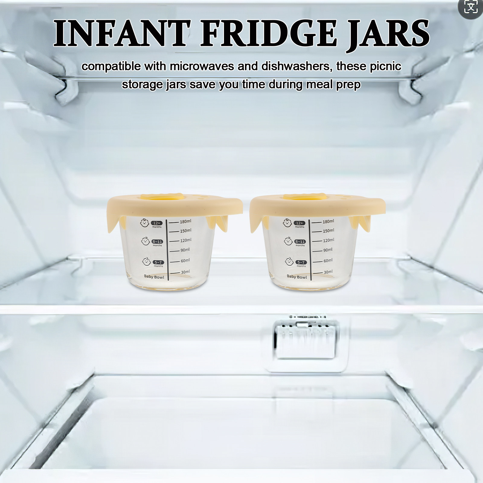 2 Recipientes de Vidrio para A - Baby Food Jars Glass reseña y precio