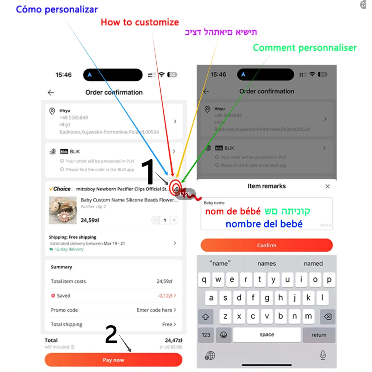 Nuevo nombre personalizado, pu - Baby Food Game reseña y precio