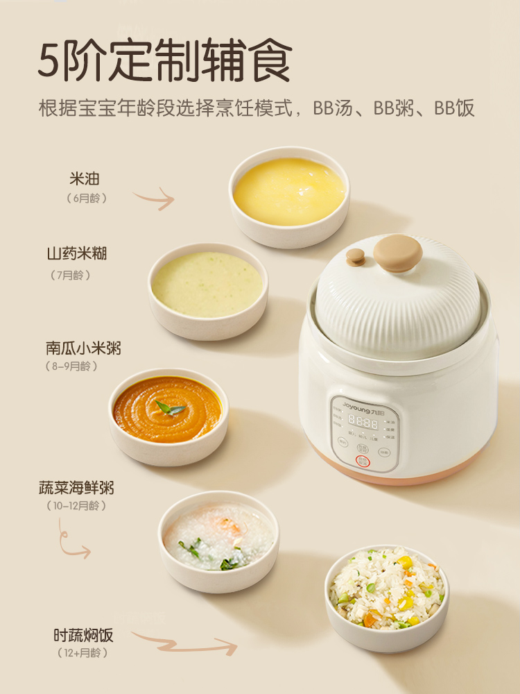 Olla BB de micropresión Jiuyan - Baby Food Oil reseña y precio